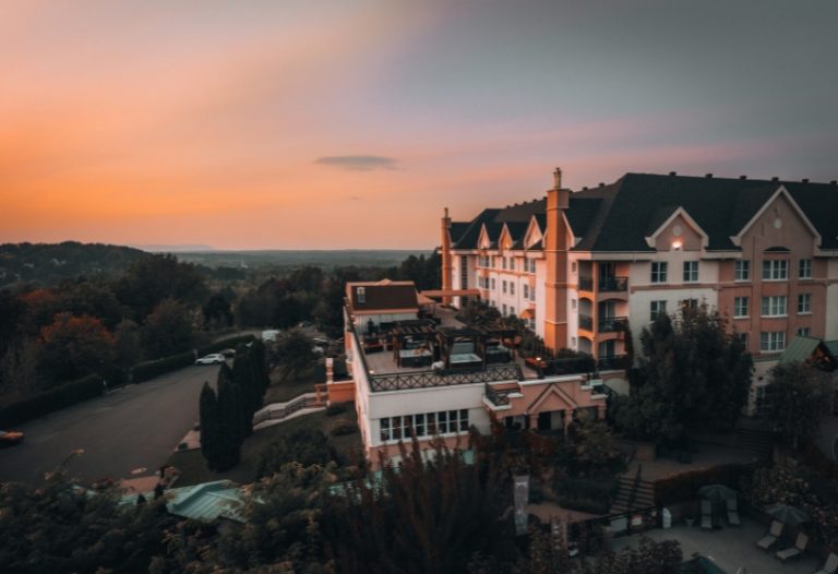 Coucher de soleil vue de haut